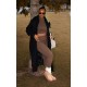 Plus Black Oversized Double Breasted Military Trim Coat Plus Black Oversized Double Breasted Military Trim Coat