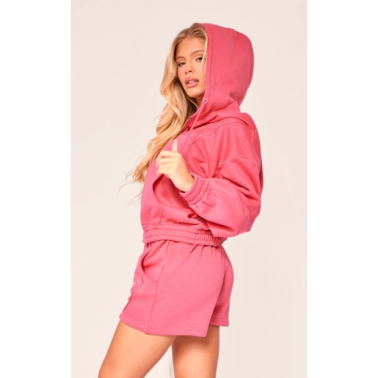 PLT SPORT Raspberry Marl Zip Up Hoodie PLT SPORT Raspberry Marl Zip Up Hoodie