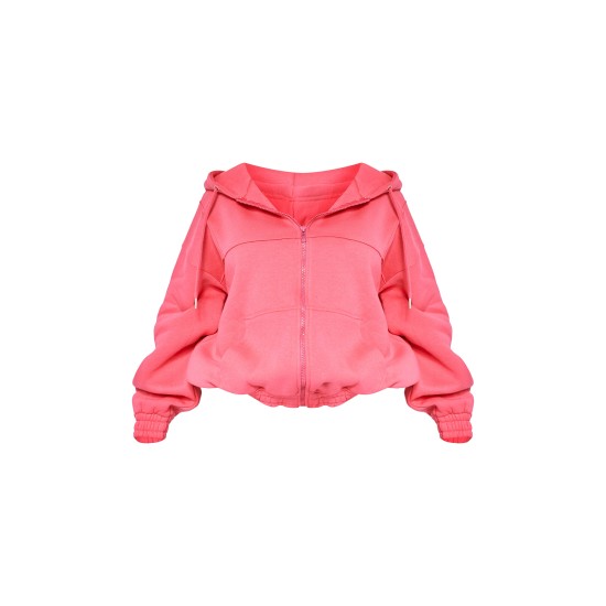 PLT SPORT Raspberry Marl Zip Up Hoodie PLT SPORT Raspberry Marl Zip Up Hoodie