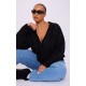 Plus Black Space Dye Chunky Knit Cardigan Plus Black Space Dye Chunky Knit Cardigan
