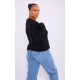 Plus Black Space Dye Chunky Knit Cardigan Plus Black Space Dye Chunky Knit Cardigan