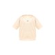 PRETTYLITTLETHING Cream Badge Detail Oversized Short Sleeve Sweatshirt PRETTYLITTLETHING Cream Badge Detail Oversized Short Sleeve Sweatshirt