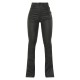 Black Coated Denim Split Hem Flares Black Coated Denim Split Hem Flares