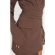 Chocolate Woven Wrap Belted Blazer Dress Chocolate Woven Wrap Belted Blazer Dress