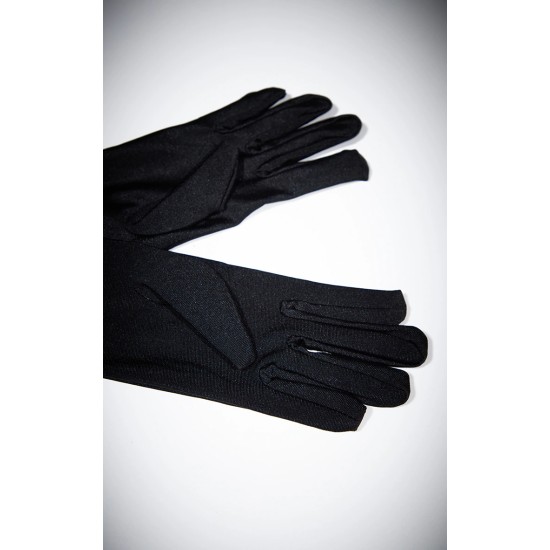 Black Plain Satin Long Gloves Black Plain Satin Long Gloves