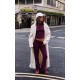 Burgundy Premium Soft Touch Skinny Flare Pants Burgundy Premium Soft Touch Skinny Flare Pants