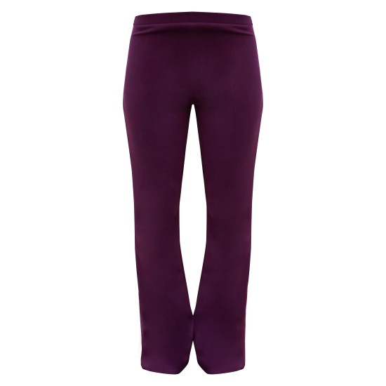 Burgundy Premium Soft Touch Skinny Flare Pants Burgundy Premium Soft Touch Skinny Flare Pants