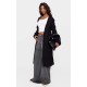 Black Ribbed Knitted Midi Cardigan Black Ribbed Knitted Midi Cardigan