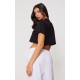 PRETTYLITTLETHING Cotton Black Oversized Crop T-Shirt PRETTYLITTLETHING Cotton Black Oversized Crop T-Shirt