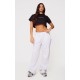 PRETTYLITTLETHING Cotton Black Oversized Crop T-Shirt PRETTYLITTLETHING Cotton Black Oversized Crop T-Shirt