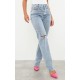 Vintage Light Blue Wash Slash Knee Long Leg Straight Leg Jeans Vintage Light Blue Wash Slash Knee Long Leg Straight Leg Jeans