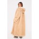 Natural Ombre Tip Hooded Faux Fur Maxi Coat Natural Ombre Tip Hooded Faux Fur Maxi Coat