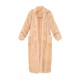 Natural Ombre Tip Hooded Faux Fur Maxi Coat Natural Ombre Tip Hooded Faux Fur Maxi Coat