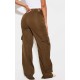 PRETTYLITTLETHING Shape Dark Khaki Green Buckle Detail Cargo Wide Leg Pants PRETTYLITTLETHING Shape Dark Khaki Green Buckle Detail Cargo Wide Leg Pants