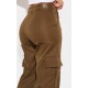 PRETTYLITTLETHING Shape Dark Khaki Green Buckle Detail Cargo Wide Leg Pants PRETTYLITTLETHING Shape Dark Khaki Green Buckle Detail Cargo Wide Leg Pants