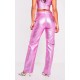 Pink Metallic Denim Stitch Detail Straight Leg Jeans Pink Metallic Denim Stitch Detail Straight Leg Jeans