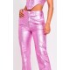 Pink Metallic Denim Stitch Detail Straight Leg Jeans Pink Metallic Denim Stitch Detail Straight Leg Jeans