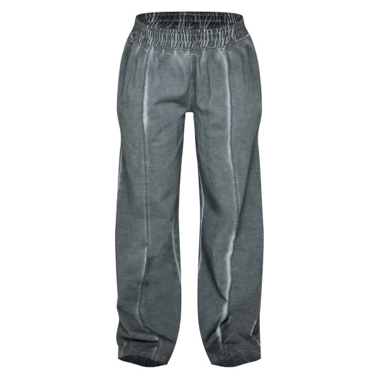 PRETTYLITTLETHING Washed Charcoal Premium Waist Wide Leg Sweatpants PRETTYLITTLETHING Washed Charcoal Premium Waist Wide Leg Sweatpants