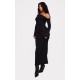 Black Heavy Brushed Asymmetric Ruched Maxi Dress Black Heavy Brushed Asymmetric Ruched Maxi Dress