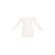 Cream Rib Foldover Bardot Bodycon Dress Cream Rib Foldover Bardot Bodycon Dress