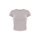 Basic Grey Marl Cotton Blend Fitted Crew Neck T Shirt Basic Grey Marl Cotton Blend Fitted Crew Neck T Shirt