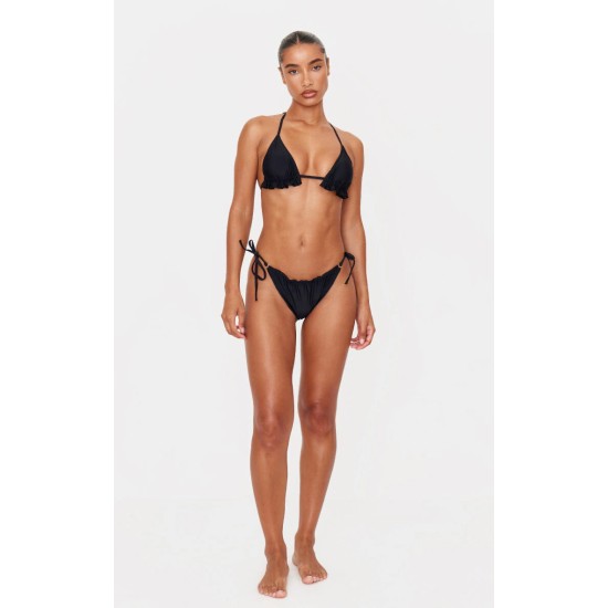 Black Frill Edge Padded Bikini Top Black Frill Edge Padded Bikini Top