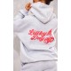 Grey Marl Cherry Print Oversized Hoodie Grey Marl Cherry Print Oversized Hoodie