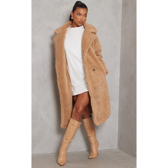 Camel Teddy Bear Borg Coat Camel Teddy Bear Borg Coat