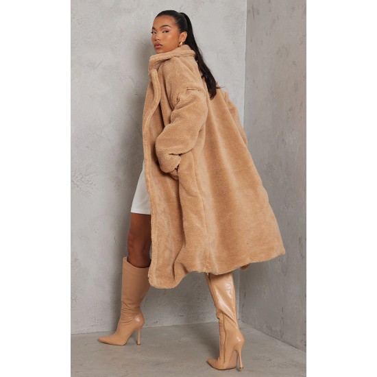 Camel Teddy Bear Borg Coat Camel Teddy Bear Borg Coat