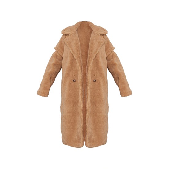Camel Teddy Bear Borg Coat Camel Teddy Bear Borg Coat