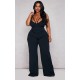 Plus Black Strap Detail Jumpsuit Plus Black Strap Detail Jumpsuit