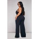 Plus Black Strap Detail Jumpsuit Plus Black Strap Detail Jumpsuit
