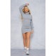 Grey Knitted Roll Neck Sweater Dress Grey Knitted Roll Neck Sweater Dress