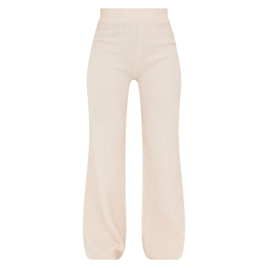 Oatmeal Luxe Rib Knit Wide Leg Pants Oatmeal Luxe Rib Knit Wide Leg Pants