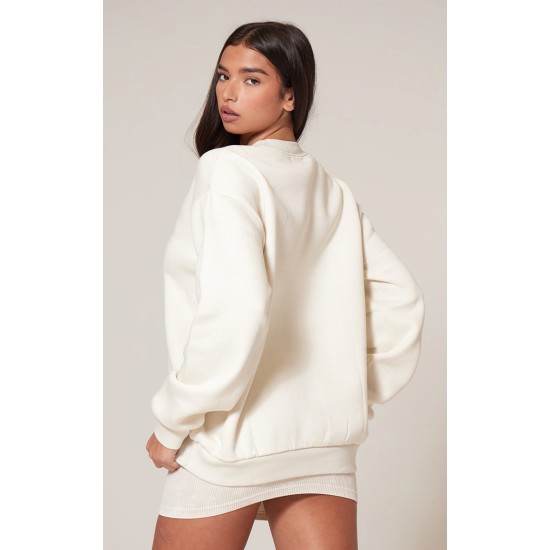 Cream Embroidered Sports Classics Sweatshirt Cream Embroidered Sports Classics Sweatshirt