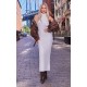 White Funnel Neck Super Soft Knit Maxi Dress White Funnel Neck Super Soft Knit Maxi Dress
