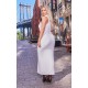 White Funnel Neck Super Soft Knit Maxi Dress White Funnel Neck Super Soft Knit Maxi Dress
