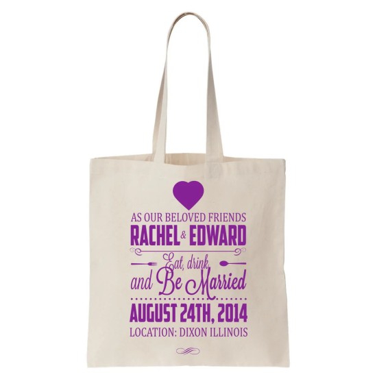 Wedding Announcement Tote Bag Wedding Announcement Tote Bag