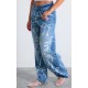 Light Blue Ribbon Detail Laser Print Jeans Light Blue Ribbon Detail Laser Print Jeans