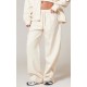PRETTYLITTLETHING Cream Premium Embroidered Oversized Wide Leg Sweatpants PRETTYLITTLETHING Cream Premium Embroidered Oversized Wide Leg Sweatpants