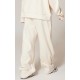 PRETTYLITTLETHING Cream Premium Embroidered Oversized Wide Leg Sweatpants PRETTYLITTLETHING Cream Premium Embroidered Oversized Wide Leg Sweatpants
