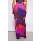 Pink Print Plisse Maxi Skirt Pink Print Plisse Maxi Skirt