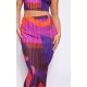 Pink Print Plisse Maxi Skirt Pink Print Plisse Maxi Skirt