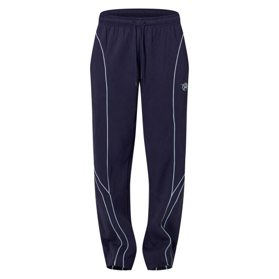 PRETTYLITTLETHING Navy Embroidered Contrast Piping Straight Leg Sweatpants PRETTYLITTLETHING Navy Embroidered Contrast Piping Straight Leg Sweatpants