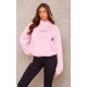 PRETTYLITTLETHING Baby Pink Sweat Oversized Basic Hoodie PRETTYLITTLETHING Baby Pink Sweat Oversized Basic Hoodie
