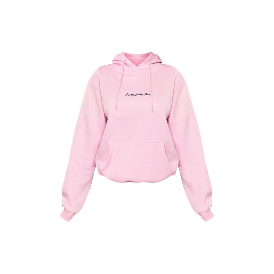PRETTYLITTLETHING Baby Pink Sweat Oversized Basic Hoodie PRETTYLITTLETHING Baby Pink Sweat Oversized Basic Hoodie