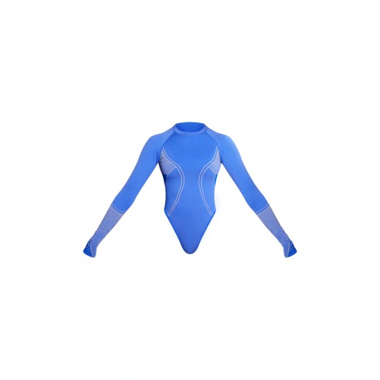 PRETTYLITTLETHING Cobalt Ski Seamless Contrast Seam Bodysuit & Leggings Set PRETTYLITTLETHING Cobalt Ski Seamless Contrast Seam Bodysuit & Leggings Set