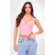Bubblegum Pink Bandage Dip Hem Bust Cup Corset Bubblegum Pink Bandage Dip Hem Bust Cup Corset