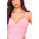 Bubblegum Pink Bandage Dip Hem Bust Cup Corset Bubblegum Pink Bandage Dip Hem Bust Cup Corset