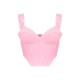 Bubblegum Pink Bandage Dip Hem Bust Cup Corset Bubblegum Pink Bandage Dip Hem Bust Cup Corset